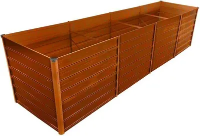 Produktbild von Cortenstahl Hochbeet Blumenbeet Pflanzkasten 320x80x77cm Pflanzbeet Pflanzkasten