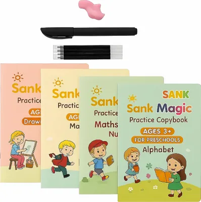 Immagine prodotto di Set di Quaderni Magici per Bambini con Impugnatura Ergonomica Rosa KP36910