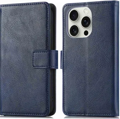 Image de imoshion Bibliothèque Luxe pour l'Apple iPhone 16 Pro Max - Bleu foncé