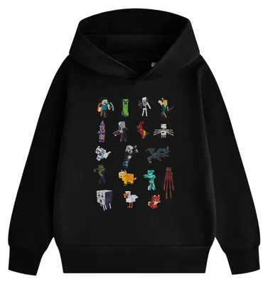Produktbild von Minecraft - Kapuzenpullover für Jungen NS9980 (158-164) (Schwarz)