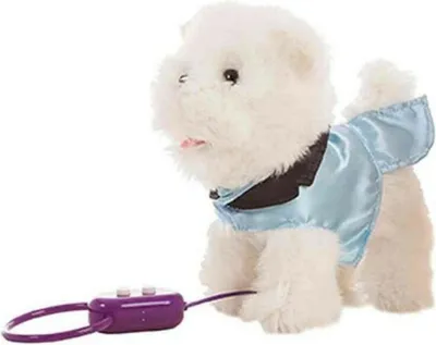 Immagine prodotto di Cane peluche mobile bianco 22 cm (22 cm)