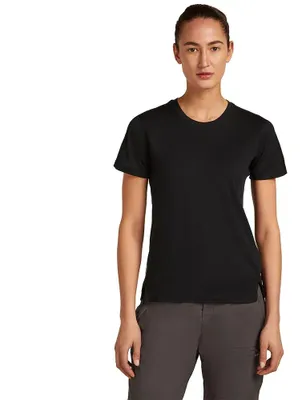 Image de T-shirt à manches courtes Icebreaker 150 Ace, couleur noire, taille XS, pour femme