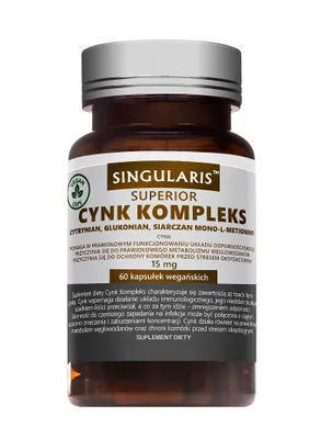 Zdjęcie produktu dla Singularis Superior, Cynk Kompleks 15mg, 60 kapsułek