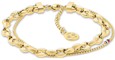 Immagine prodotto di Bracciale doppio placcato in oro per donna, modello 2781083