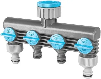 Productafbeelding van Verdeelstuk 4 Weg Tuinslang Verbinding Met Traploze Regeling