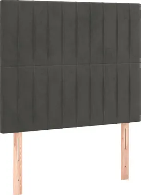 Produktbild von vidaXL Kopfteil Dunkelgrau 80 x 5 x 118/128 cm Samt