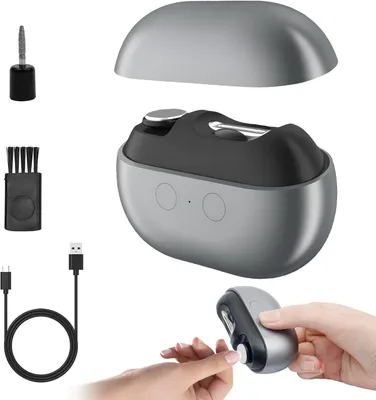 Produktbild von Elektrischer Nagelknipser, 2 in 1 Electric Nail Clipper, Baby Nagelfeile Elektrisch mit LED-Licht, Automatische Nagelschere