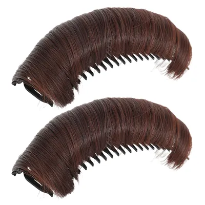 Produktbild von 2 Stück Unsichtbar Flauschiges Haarpolster für Damen, Haarkissen, Erhöhte Haarpolster, Dunkelbraun