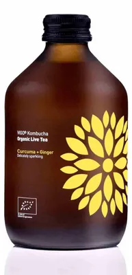 Obrázek produktu pro KOMBUCHA S KURKUMOU A ZÁZVOREM, BEZLEPKOVÁ, 330 ml – VIGO