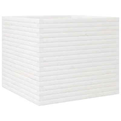 Produktbild von vidaXL Pflanzkübel Weiß 80x80x68,5 cm Massivholz Kiefer