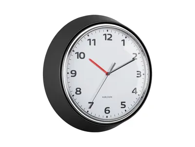 Produktbild von Karlsson - Wanduhr Modern Retro - Schwarz - Ø34cm