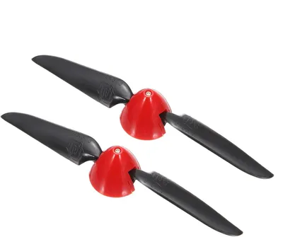 Productafbeelding van RC Vliegtuig Propeller - Vouwpropeller Drone - Vliegervaring Verbeteren - Duurzaam Nylon Materiaal - 6.5 inch Diameter - Zwart Rood