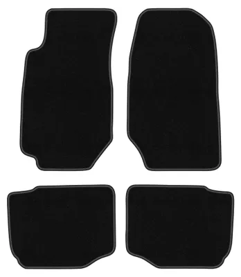 Productafbeelding van Velours automatten voor Ford Granada 1972-1985 (sedan) – 4-delig, zwart, op maat – Wielganizator BASIC