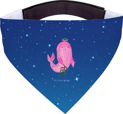 Produktbild von Mr. & Mrs. Panda Tuch Sternzeichen Jungfrau - Sternenhimmel Blau - Geschenk, Hundehalstuch, Jungfer, Hundetuch, Meerjungfrau, Geburtstag September, Halstuch Hund, Hunde