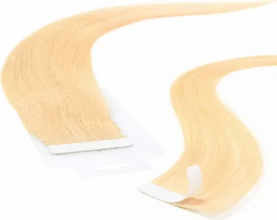 Immagine prodotto di hair2heart estensioni di capelli umani lisci - 10 strisce 2,5g 60cm biondo dorato