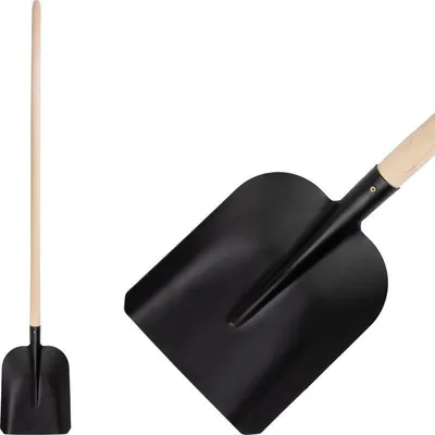 Immagine prodotto di Pala S504B.WH 7130, nera, 280x235 mm, manico in legno
