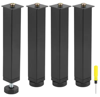 Produktbild von Solidchoice – Set mit 4 verstellbaren Möbelbeinen aus Stahl, 20-22 cm