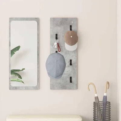Image de Maison Exclusive - Table de chevet murale béton gris 30 x 1,5 x 80 cm