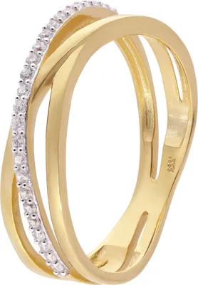 Produktbild von trendor 68452 Damenring Gold 333/8K Zirkonia-Ring, 50/15,9