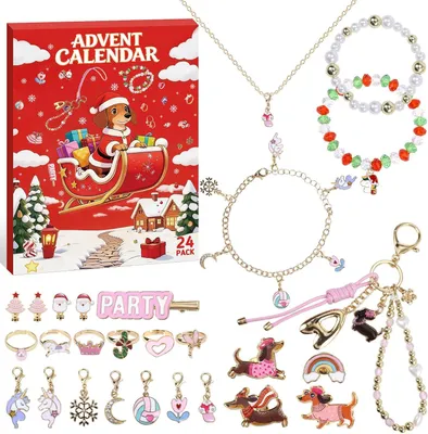Image de Calendrier de l'Avent 2026 pour filles - Calendrier de l'Avent bijoux