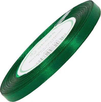 Produktbild von Satinband 6 mm - Flaschengrün - 32 lfm