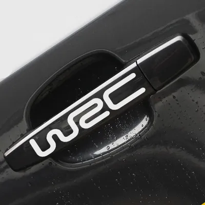 Productafbeelding van 4 stuks styling voor auto, modieus, creatief, decoratieve auto-accessoires, WRC, reflecterende vinylstickers, carrosserie, wit