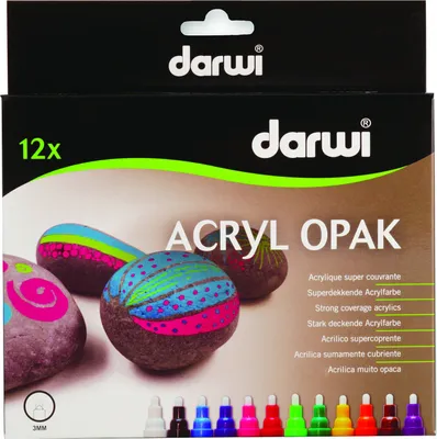 Produktbild von DARWI Acryl opak 3mm SET 12X6ML