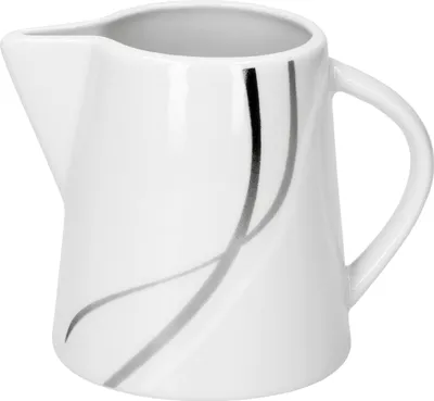 Produktbild von Van Well Milchkännchen Silver Night einzeln, 200 ml, Ø 75 mm, H 85 mm, Milch- Gießer, Linien-Dekor