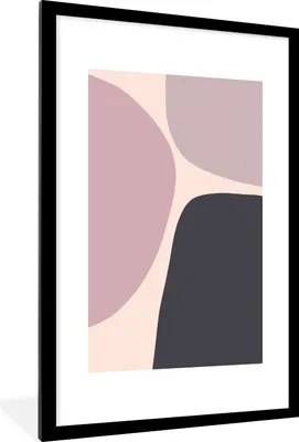 Produktbild von MuchoWow® Gerahmtes Poster Pastell - Gestaltung - Minimalismus 60x90 cm - Poster mit Schwarzem Bilderrahmen Wandposter Rahmen Foto Bilder - Dekoration - Wandposter Wohnzimmer - Hochwertig