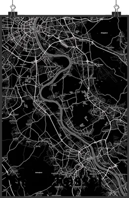 Produktbild von Mr. & Mrs. Panda Bild Niederkassel DIN A2 - Geschenk, Stadt, drucke, Dorf Karte Landkarte Map Stadtplan, Plakat, wanddeko, Posterdruck, Kunstdruck
