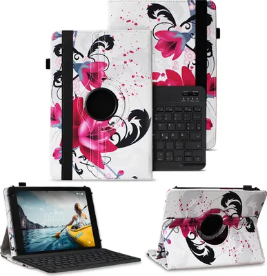 Produktbild von Schutzhülle für VALE Tablet V10E / V10A Bluetooth Hülle Tasche QWERTZ TastaturFarben:Motiv 7