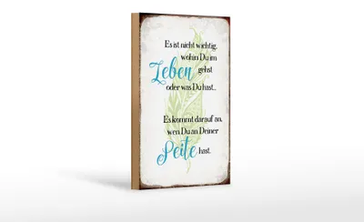 Produktbild von Holzschild Spruch 12x18cm nicht wichtig wohin du gehst
