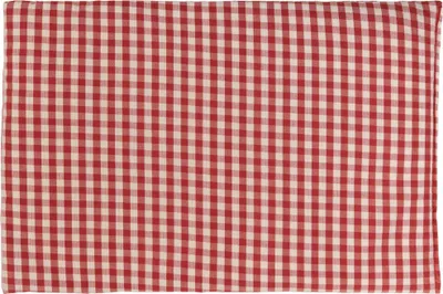 Produktbild von Leinsamenkissen 30 x 20 cm, Bio Stoff rot-weiß - Als Wärmekissen & Kältekissen - Körnerkissen für Mikrowelle und Backofen - 30x20cm