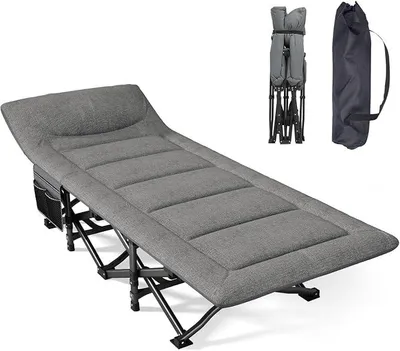 Produktbild von Campingbett feldbett klappbar, Faltbar Gästebett bis 200 kg für, Indoor, Outdoor und Garten