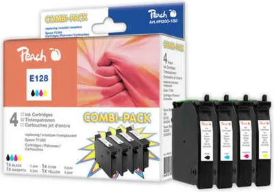 Produktbild von Peach 314096, Schwarz, Cyan, Magenta, Gelb, 4 Stück(e), Multipack