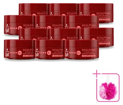 Imagen del producto de 12 unidades de pasta moldeadora Taft – Fijación flexible – 75 ml – Paquete económico