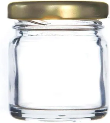Image de Petits pots à confiture 41 ml avec couvercle doré, lot de 100