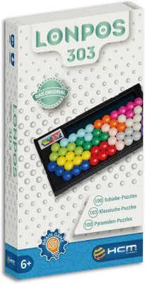 Produktbild von Denkspiel mit 303 Herausforderungen und Spielsteinen - Mehrfarbig