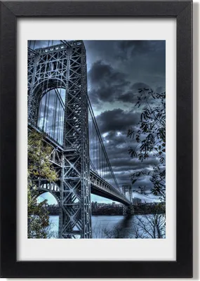 Produktbild von Bild 20x30 MDF-Rahmen, Wandkunst Die Brücke von New York