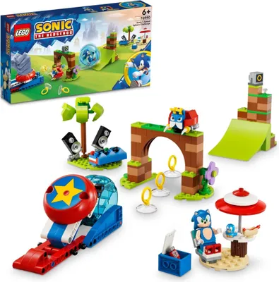 Image de LEGO 76990 Sonic the Hedgehog Sonics Ball Challenge Set, jeu de construction avec 3 personnages dont une figurine Moto Bug Badnik, jouet pour enfants, garçons et filles de 6 ans et plus