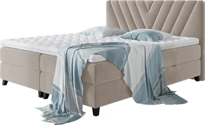 Produktbild von MIRJAN24 Boxspringbett Romantic, Stilvoll Doppelbett, Bett mit zwei Bettkästen, Schlafzimmer (Farbe: Fresh 01, Größe: 180x200 cm)