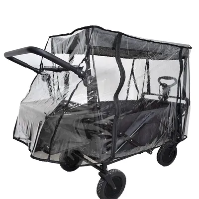 Produktbild von Regenschutz für Bollerwagen Kinder, Regenverdeck Regenabdeckung Transparent für Handwagen Faltbare Strand RegenschutzhüLle Verdeck für Bollerwagen