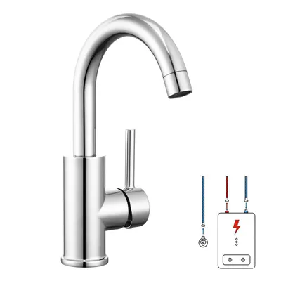 Produktbild von Auralum Niederdruck Wasserhahn Küche Armatur 360° Schwenkbar Küche Mischbatterie Einhebelmischer für Wasserboiler konzipiert, für Küche/Badezimmer