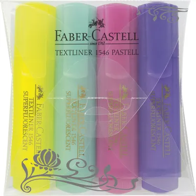 Produktbild von FABER-CASTELL Textmarker Textliner 154610 pastell 4er Etui