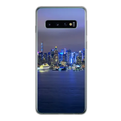 Produktbild von MuchoWow® Handyhülle Schutzhülle Hülle für Samsung Galaxy S10 New York - Skyline - Nacht Silikon Softcase Handy Hülle - Handytasche