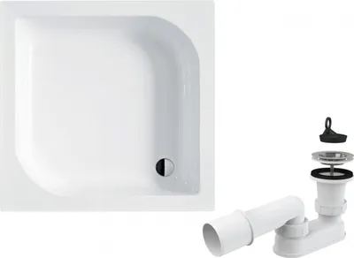 Produktbild von Ares quadratische Duschwanne 90x90x16,5 + Siphon