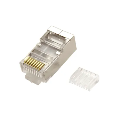 Imagen del producto de Conector modular RJ-45, apantallado, categoría 6/6A, paquete de 100 unidades