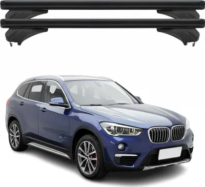 Immagine prodotto di Portapacchi Menabo per BMW X1 F48 2015-2019 in alluminio nero, 2 pezzi