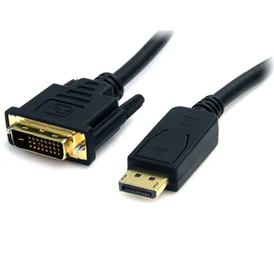 Produktbild von StarTech.com 1,8 Meter DisplayPort auf DVI Kabel, DisplayPort auf DVI Adapterkabel, Passiver DP auf DVI-D Video Konverter, 1080p - Ersatz für DP2DVIMM6, 1,8 m, DisplayPort, DVI-D, Stecker, Stecker, Gerade