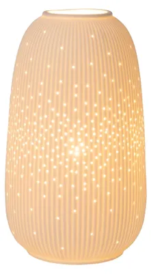 Image de Lampe de table - Diamètre : 14,1 cm - 1 douille E14 - Blanche